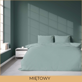 POŚCIEL HOTELOWA 140x200cm ADAMASZEK - kolor miętowy