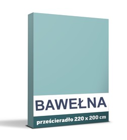 LUX Prześcieradło Tradycyjne 200x220CM Bez Gumki BAWEŁNA 100%, turkus