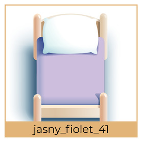 Prześcieradło Dziecięce JERSEY 70x140 z gumką CERTYFIKAT,  jasny fiolet 41