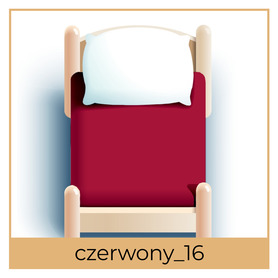 Prześcieradło Dziecięce JERSEY 70x140 z gumką CERTYFIKAT, czerwony 16