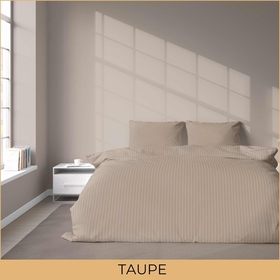 POŚCIEL HOTELOWA 140x200cm ADAMASZEK + POSZEWKA 70X80 KOLOR TAUPE