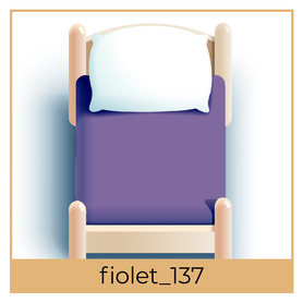 Prześcieradło Dziecięce JERSEY 70x140 z gumką CERTYFIKAT, fiolet 137