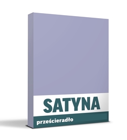 Prześcieradło 160x200cm SATYNA BAWEŁNA certyfikat - jasny fiolet