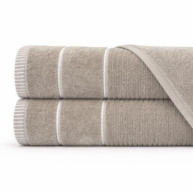 Zestaw Ręczników 2x 70x140 cm TEO 470 g/m2 Bawełniane, Miękkie kolor: Beżowy 162