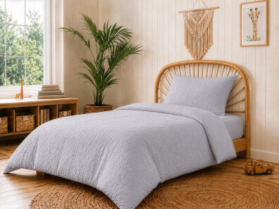 Pościel muślinowa 100x135 dziecięca - dwuwarstwowy muślin 140g/m2 + bawełna 120g/m2 Grey