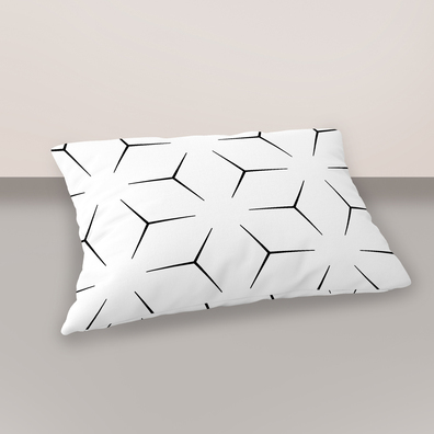 Poszewka na poduszkę 40x60cm BAWEŁNA 100% CERTYFIKAT - Milano Biało Czarne