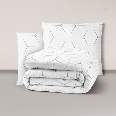 POŚCIEL Z KORY 200x220 + 2 poszewki PREMIUM 100% bawełna polska: milano białe