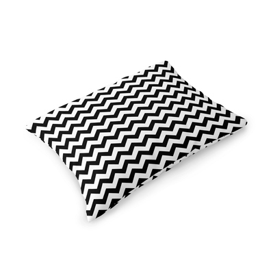 Poszewka na poduszkę 40x60cm BAWEŁNA 100% CERTYFIKAT - Zygzak Czarny