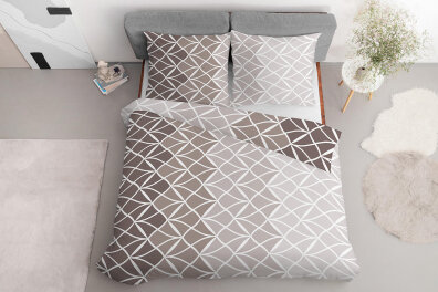 Komplet Pościeli 160x200 + 2x70x80, 100% Bawełna, 140g/m2, wzór: 5016 A