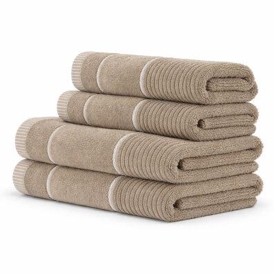 Zestaw Ręczników TEO 4 szt. – 2x 70x140 + 2x 50x90 cm | Bawełna 470 g/m2 kolor: Taupe