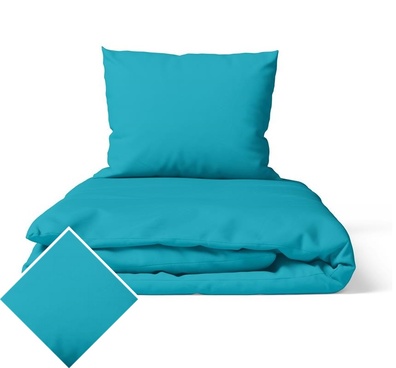 Komplet Pościeli 160x200 + 2x70x80, 100% Bawełna, 140g/m2, kolor: PETROL
