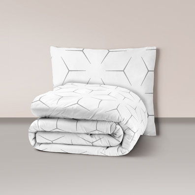 Pościel z Kory 140x200 + 1x70x80 Bawełna 100% Bielawa Produkt Polski - Milano białe