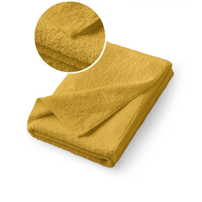 RĘCZNIK KĄPIELOWY 70x140 SPA HOTELOWY Duży Bawełniany 500g/m2 CHŁONNY - Yellow