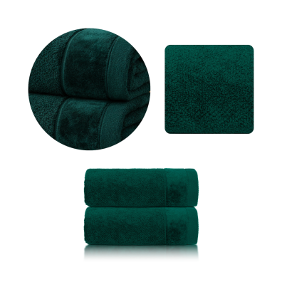 Zestaw 2x RĘCZNIK KĄPIELOWY 70x140 SPA HOTELOWY Duży Bawełniany 550g/m2 - VITO Ciemny Zielony