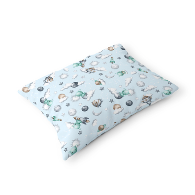Poszewka 70x80cm na poduszkę 100% bawełna - UFO Niebieskie