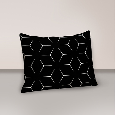 Poszewka 70x80cm na poduszkę 100% bawełna wzór: Milano Czarno Białe
