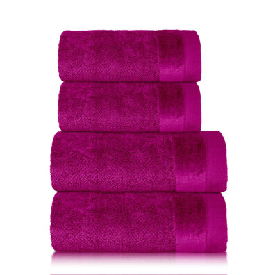 Zestaw 4x Ręczniki Bawełniane VITO 550 g/m2 – 2x 70x140 + 2x 50x90 | Hotelowe SPA Amarant