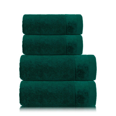 Zestaw 4x Ręczniki Bawełniane VITO 550 g/m2 – 2x 70x140 + 2x 50x90 | Hotelowe SPA Ciemny Zielony
