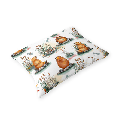 Poszewka na poduszkę 40x60cm BAWEŁNA 100% CERTYFIKAT - kapibary