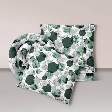 Pościel z Kory 160x200 + 2x70x80 Bawełna 100% Bielawa Produkt Polski - 1612 zielony