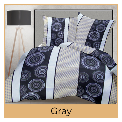 Pościel  140x200cm, 70x80cm, 140g/m2, bawełna 100% : Gray