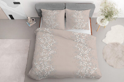 Komplet Pościeli 160x200 + 2x70x80, 100% Bawełna, 140g/m2, wzór: 5062_A