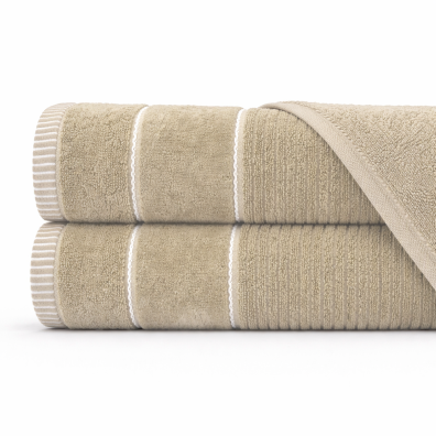 Zestaw Ręczników 2x 70x140 cm TEO 470 g/m2 Bawełniane, Miękkie kolor: Beżowy 176