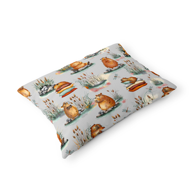 Poszewka 70x80cm na poduszkę 100% bawełna - kapibary szare