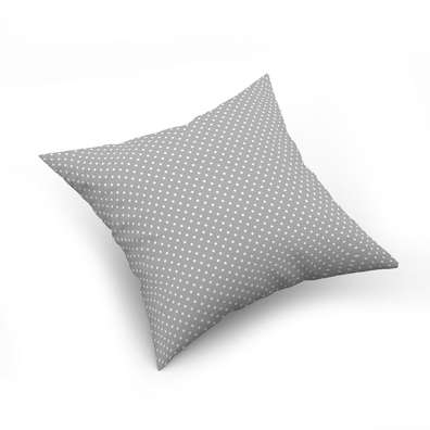 Poszewka na poduszkę jasiek 40x40 100% BAWEŁNA Kropki Szare