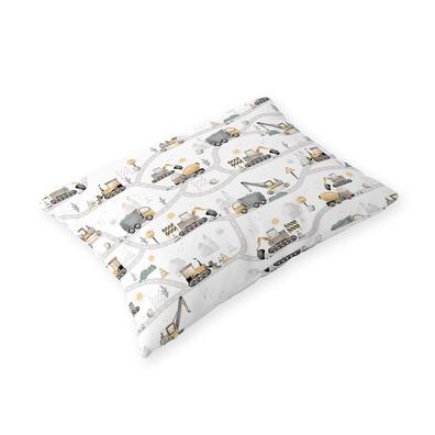 Poszewka na poduszkę 40x60cm BAWEŁNA 100% CERTYFIKAT - Plac Budowy Żółty