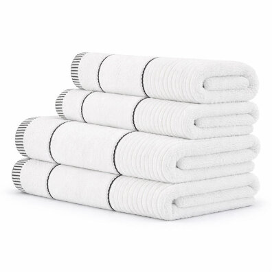 Zestaw Ręczników TEO 4 szt. – 2x 70x140 + 2x 50x90 cm | Bawełna 470 g/m2 kolor: Biały