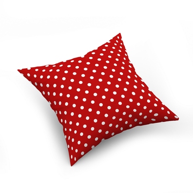 Poszewka na poduszkę jasiek 40x40 100% BAWEŁNA Grochy czerwone