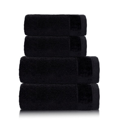 Zestaw 4x Ręczniki Bawełniane VITO 550 g/m2 – 2x 70x140 + 2x 50x90 | Hotelowe SPA Czarny
