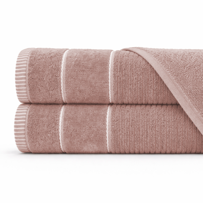 Zestaw Ręczników 2x 70x140 cm TEO 470 g/m2 Bawełniane, Miękkie kolor: Pudrowy Róż