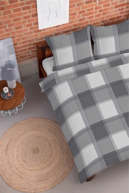 POŚCIEL 200x220 FLANELOWA KOMPLET GRUBA FLANELA ciepła zimowa pościel 5627_B