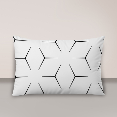 Poszewka na poduszkę 50x70cm BAWEŁNA CERTYFIKAT - Milano Biało Czarne