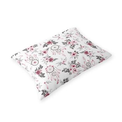 Poszewka 70x80cm na poduszkę Łapacze bordo szare