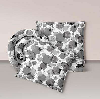 Pościel z Kory 160x200 + 2x70x80 Bawełna 100% Bielawa Produkt Polski - 1652 szary