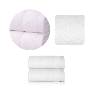 Zestaw 2x RĘCZNIK KĄPIELOWY 70x140 SPA HOTELOWY Duży Bawełniany 550g/m2 - VITO biały