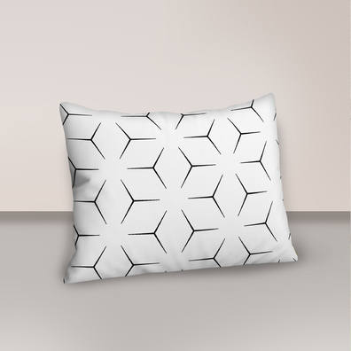 Poszewka 70x80cm na poduszkę 100% bawełna wzór: Milano Biało Czarne