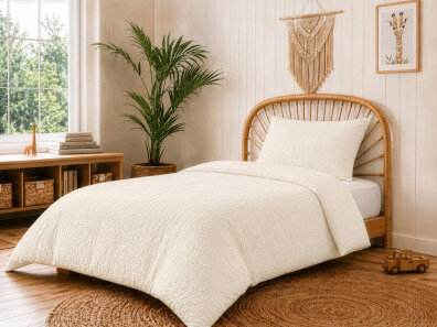 Pościel muślinowa 100x135 dziecięca - dwuwarstwowy muślin 140g/m2 + bawełna 120g/m2 Cream
