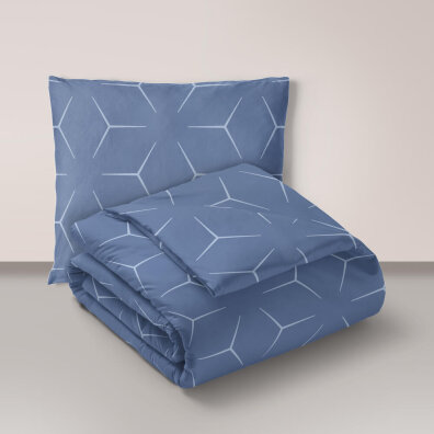 POŚCIEL HOTELOWA 140x200cm + POSZEWKA 70x80 BAWEŁNA 100% wzór: Milano Jeans
