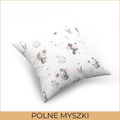 Poszewka na poduszkę jasiek 40x40 100% BAWEŁNA - POLNE MYSZKI