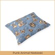 Poszewka 70x80cm na poduszkę 100% bawełna wzór: Punk Animal Niebieski (2)