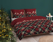 Komplet Pościeli Świątecznej 160x200 + 2x70x80, 100% Bawełna, 140g/m2, wzór:  5818 A (2)