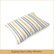 Poszewka 70x80 na poduszkę 100% bawełna wzór: ZygZag Szaro Żółty 178 Mini (2)
