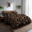 Pościel 160x200cm 2x70x80cm, 140g/m2,100% bawełna wzór: Palmowe Pióra na Czerni (6)