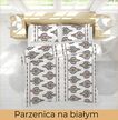 Komplet Pościeli 160x200 + 2x70x80, 100% Bawełna, 140g/m2, wzór: Parzenica na białym (3)