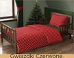 Pościel Świąteczna Dziecięca 140x200+70x80 zimowa polska bawełna producent Gwiazdki Czerwone (7)