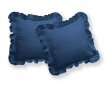 Poszewka na poduszkę 40x40 z FALBANĄ 2pak DWIE poszewki 40x40 kolor DENIM (4)